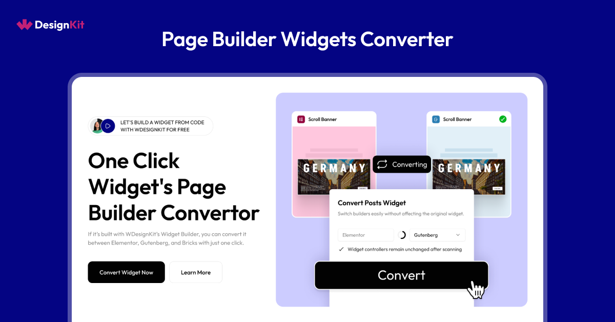 Widgets Page Builder Widgets Converter | WDesignKit