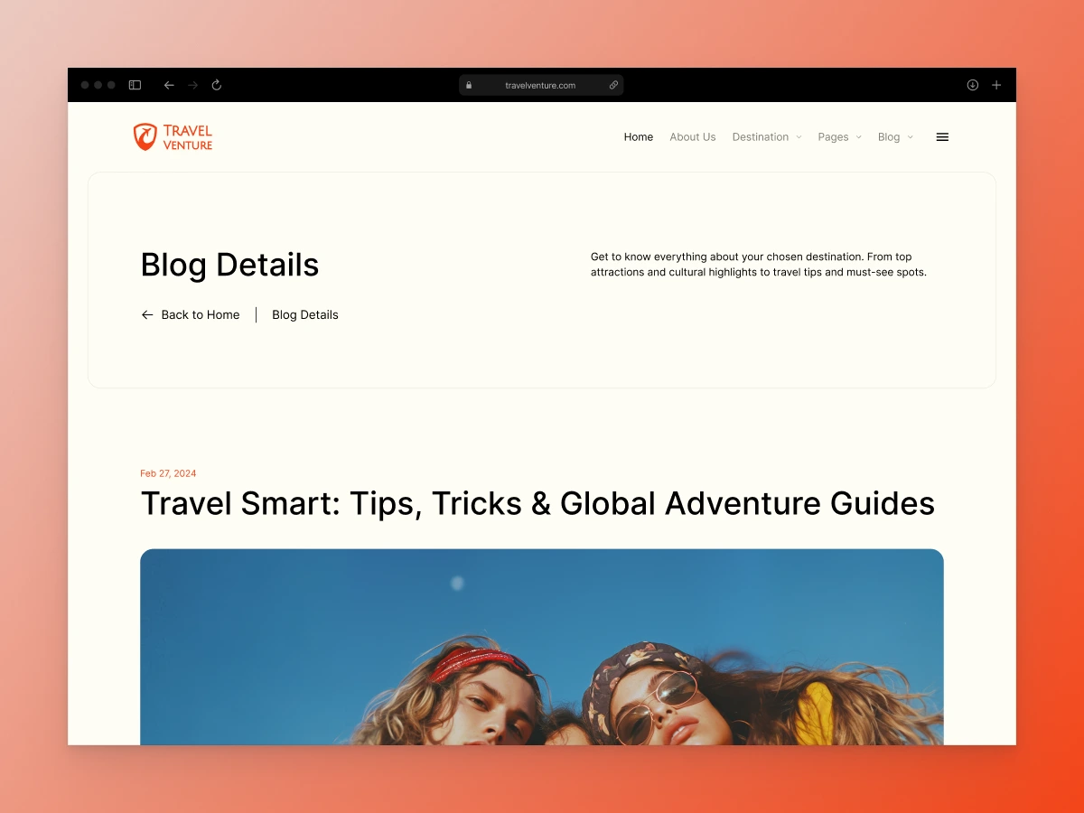 Blog details page | travelventure