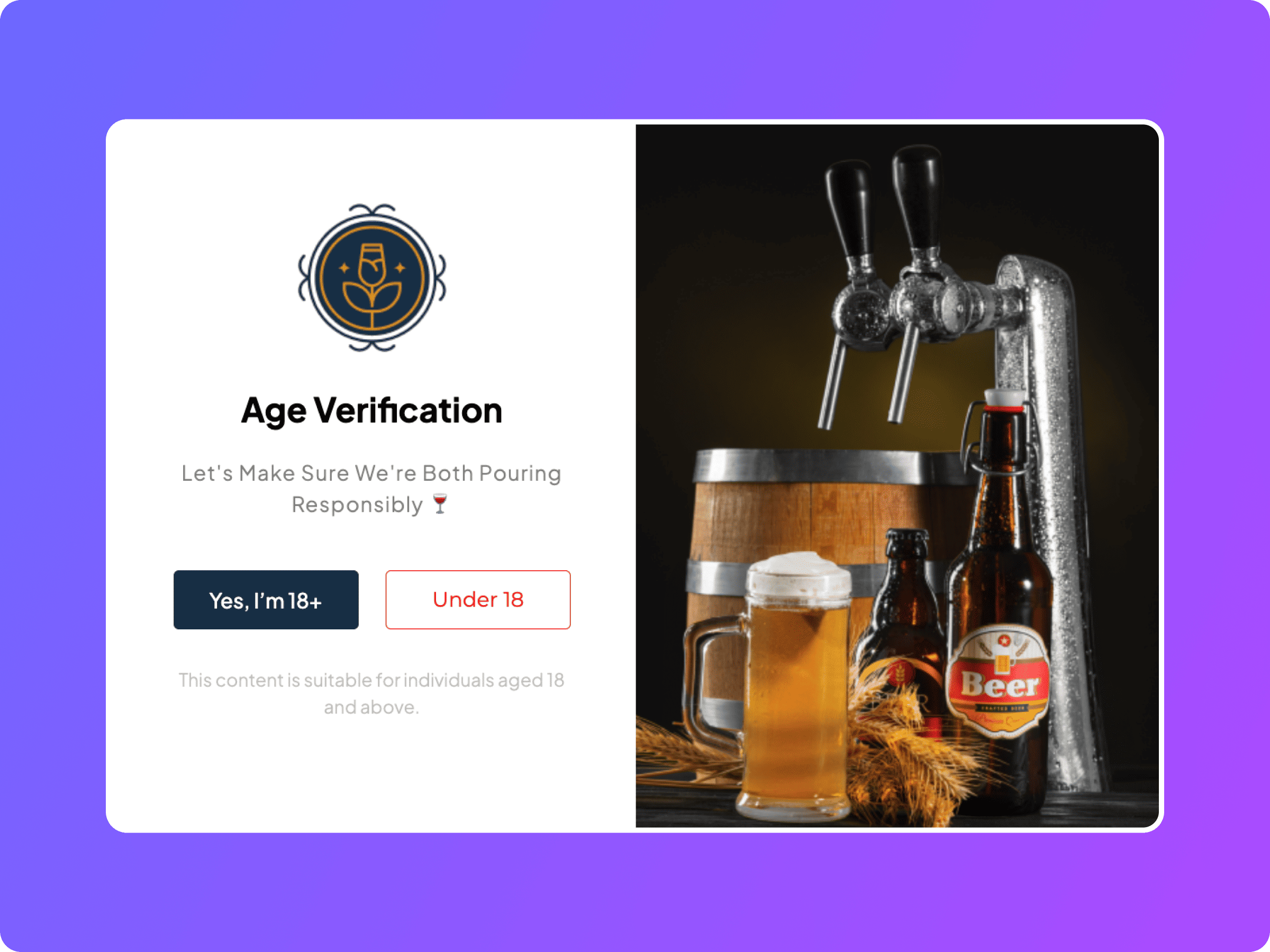 Liquor Site Age Verification with Age Gate