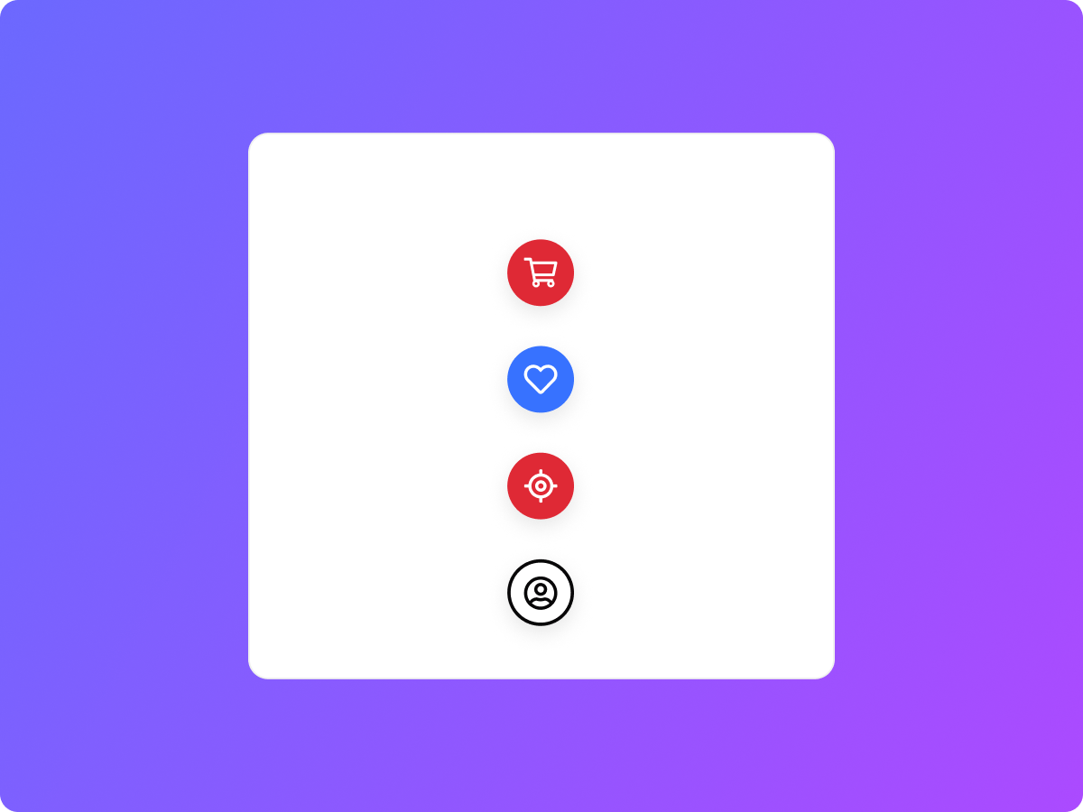 Circle Menu with Straight-Line Icons