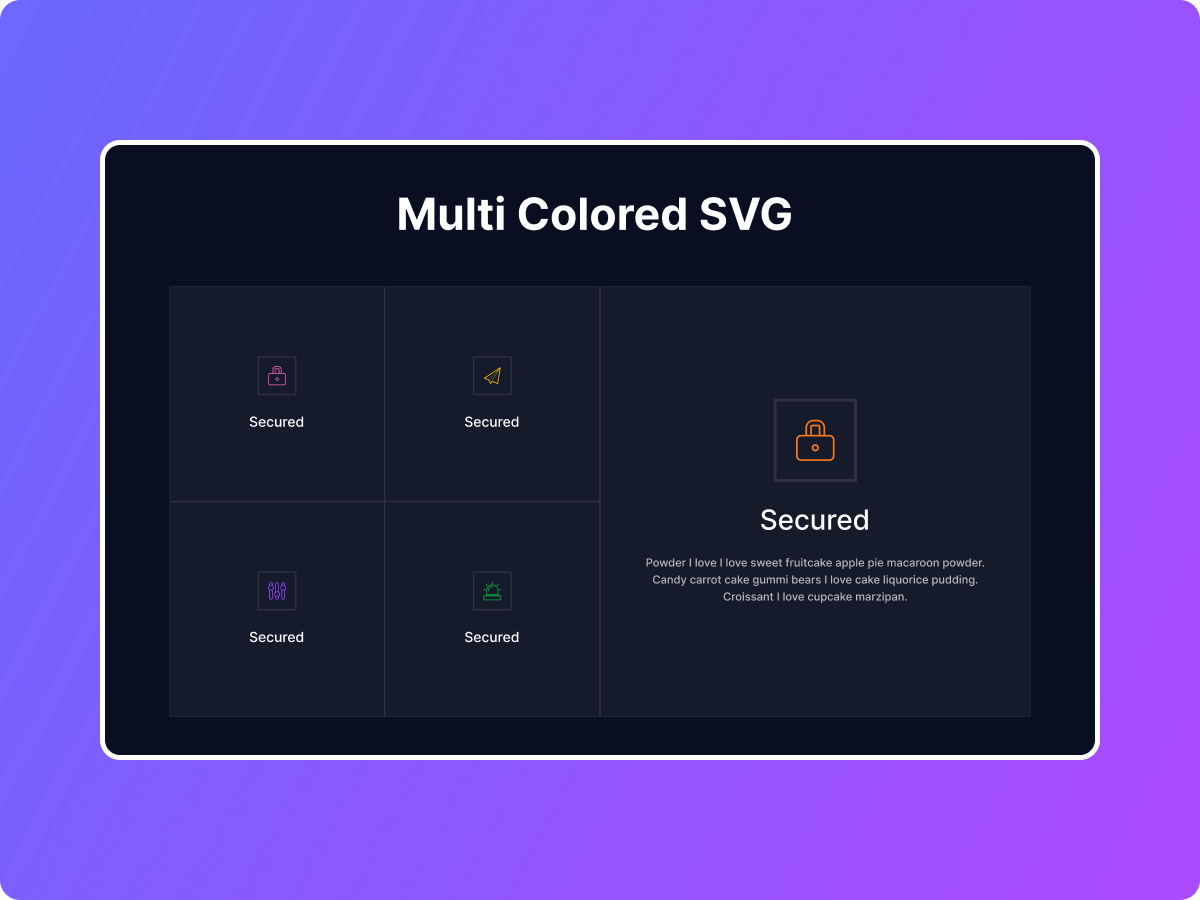 Draw SVG with Multi-Colored Icons