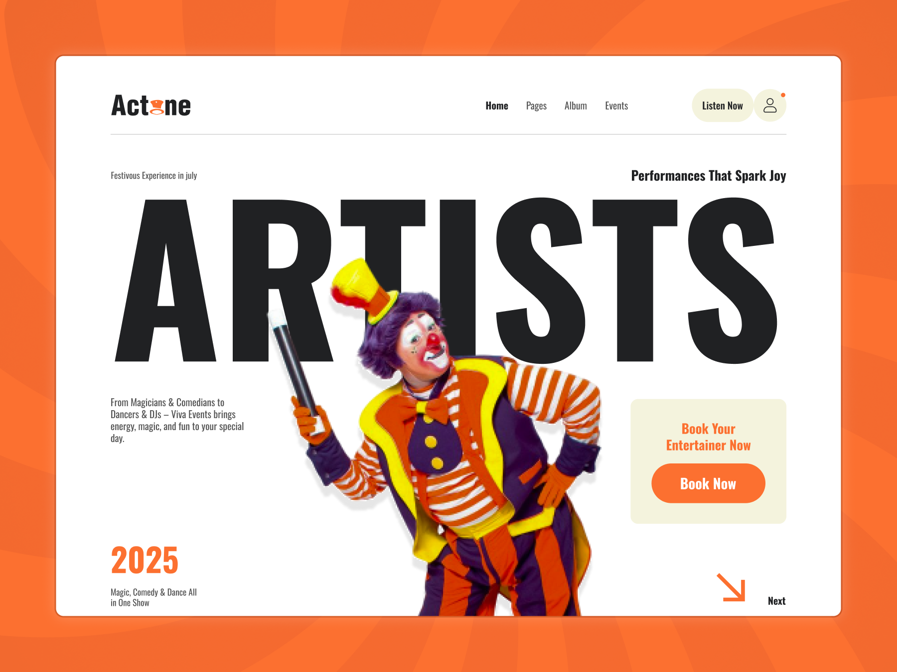 Landing page | viva events