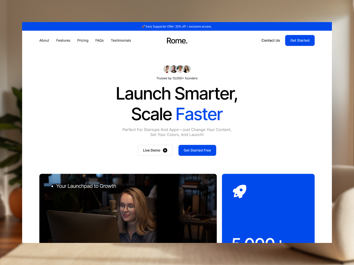 Rome Tech Icon Rome Technology | Elementor Template Kit