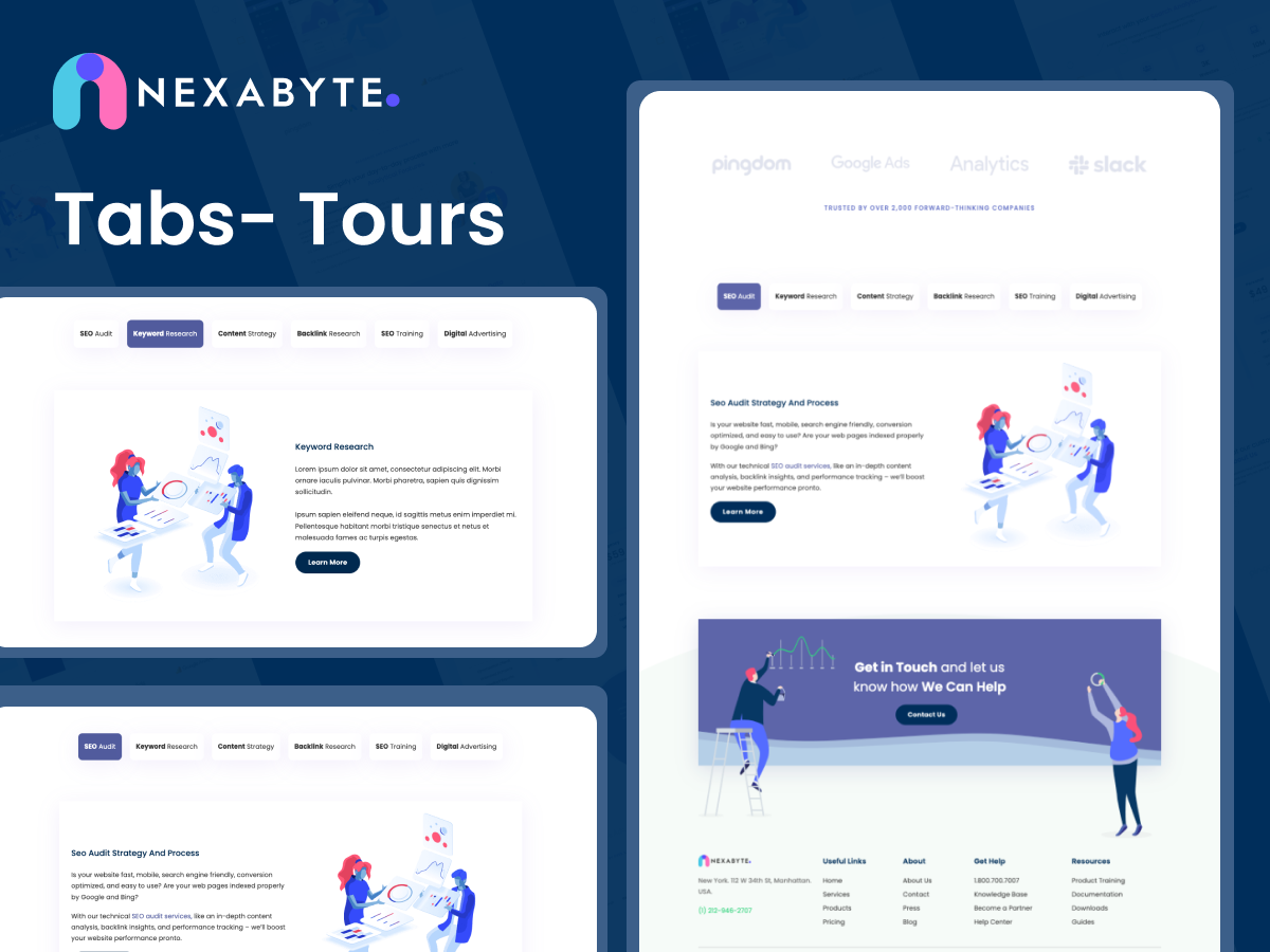 Tabs tour | seo | nexabyte