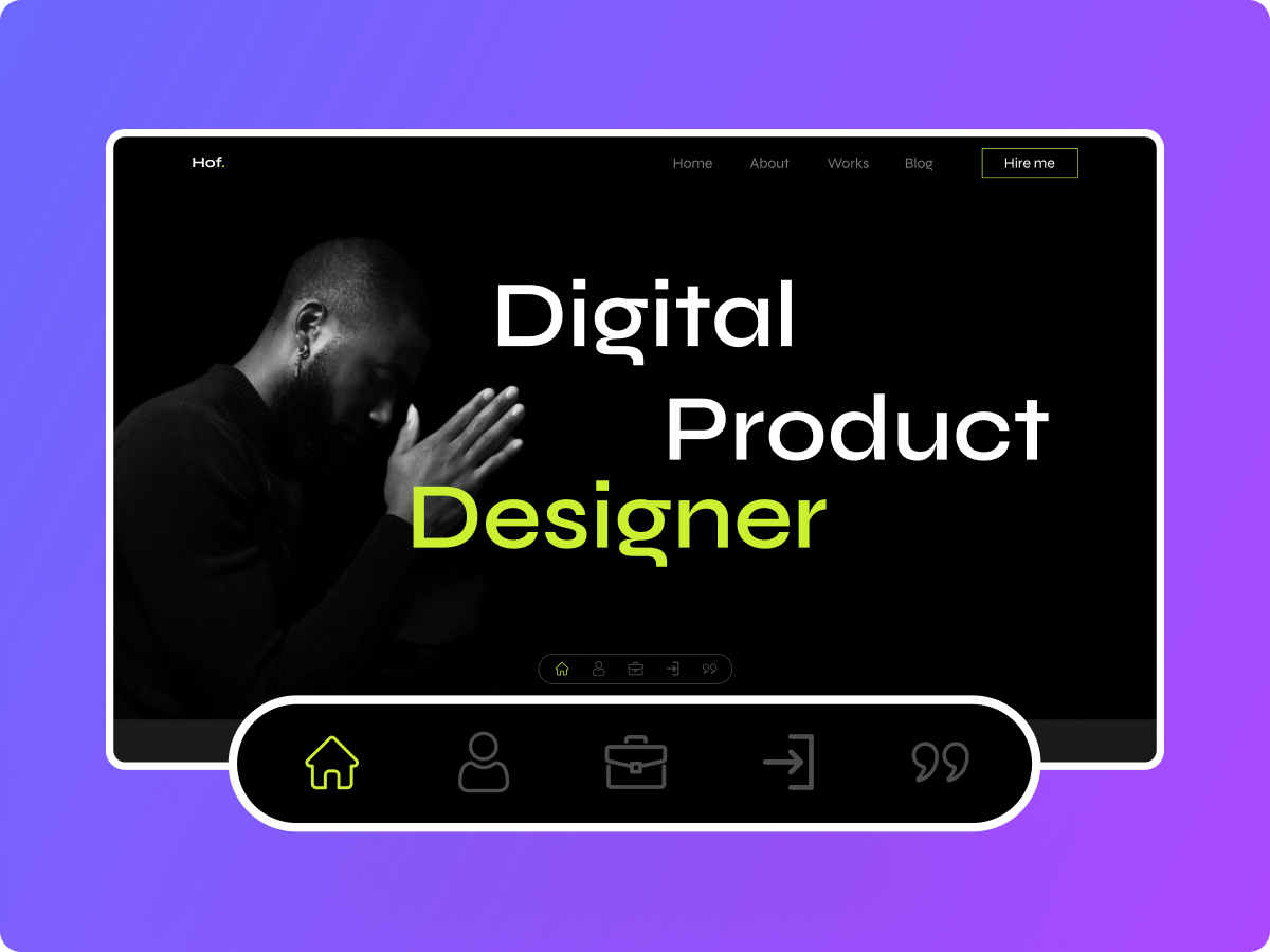 Custom Icons One Page Scroll Navigation