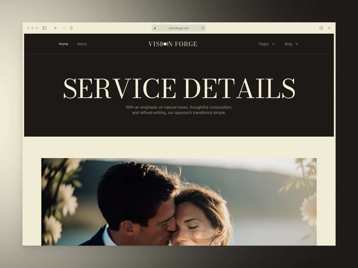 Service details page | vision forge