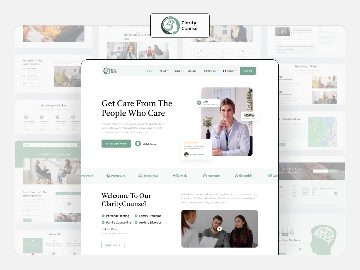 Clarity-counsel wellpath | elementor template kit