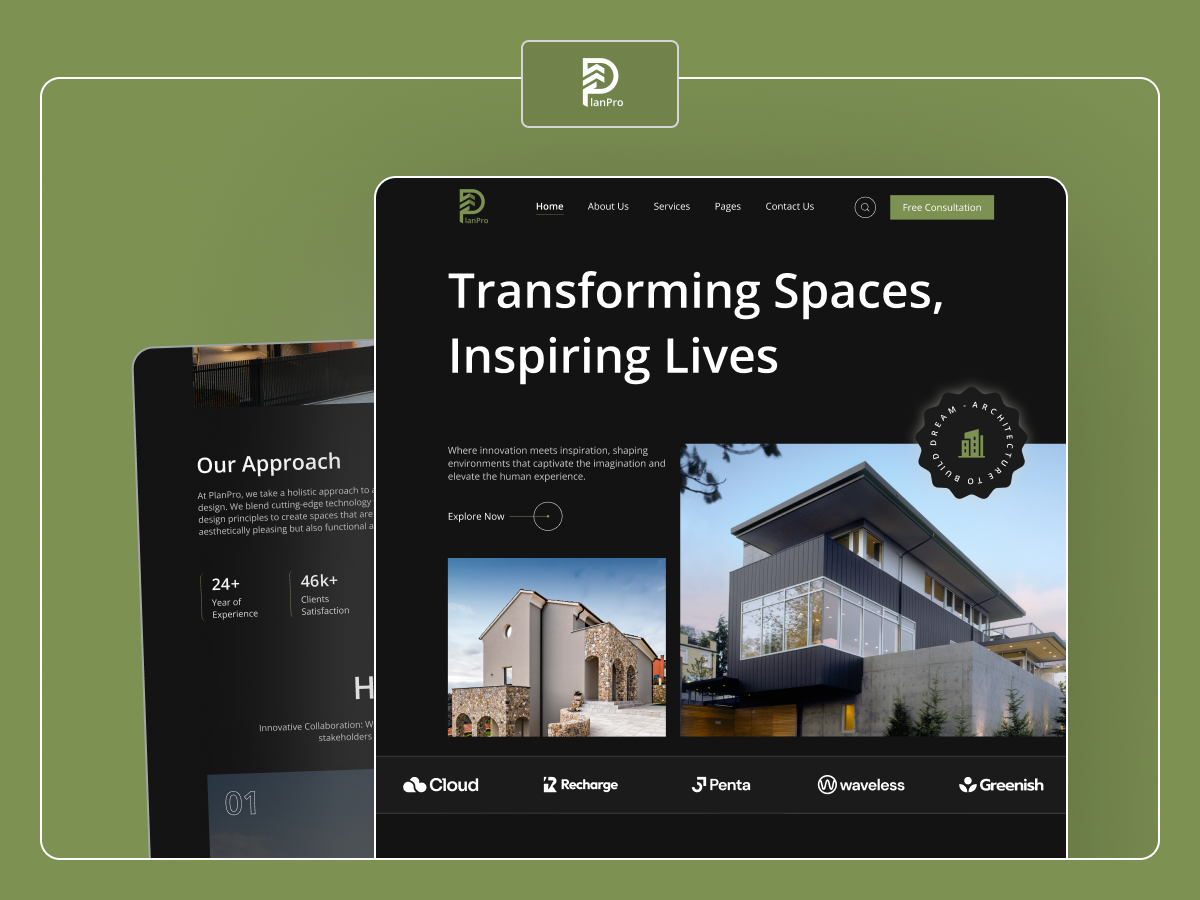 Planpro architechture| elementor template kit