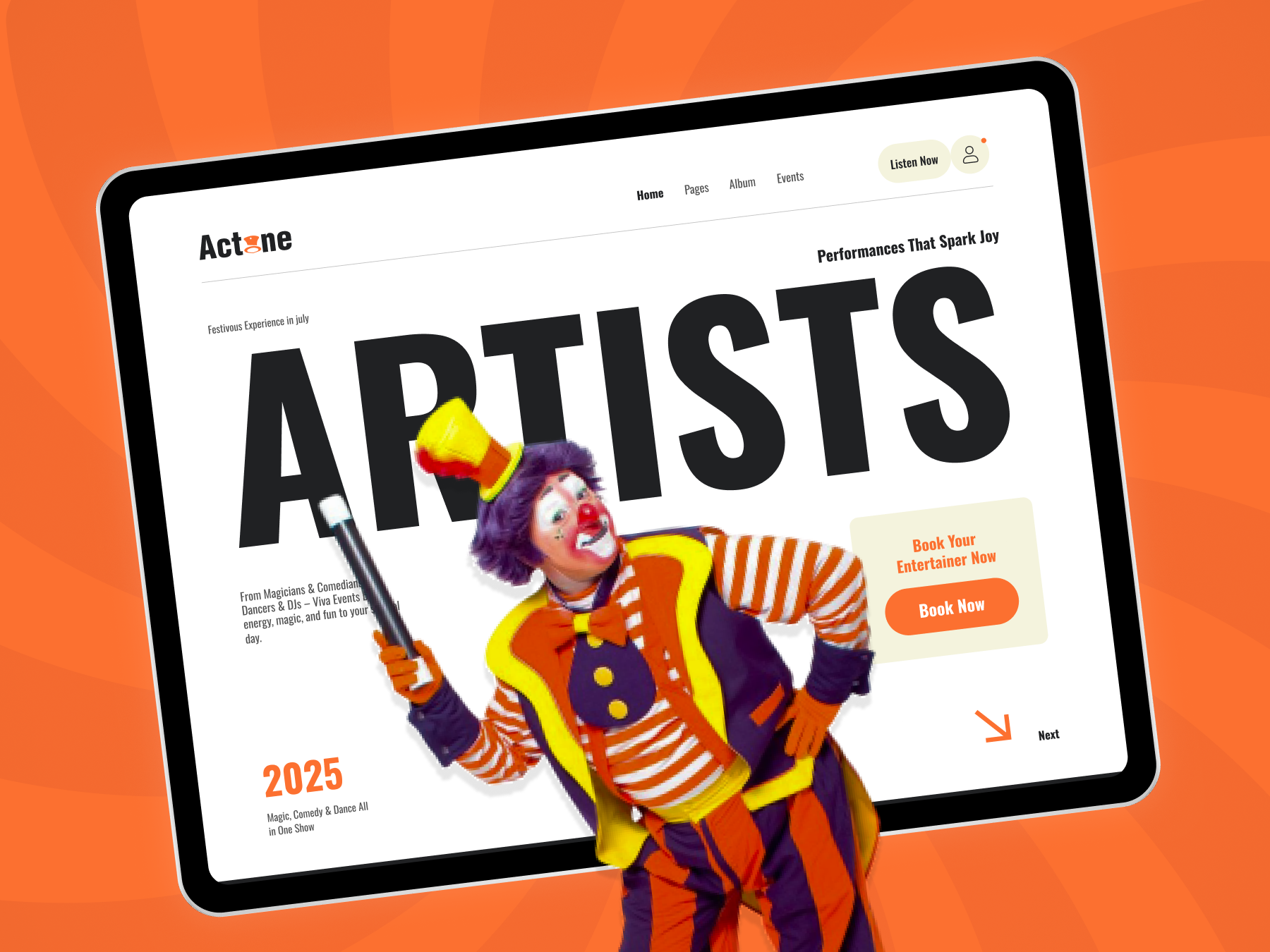 Viva events | elementor template kit