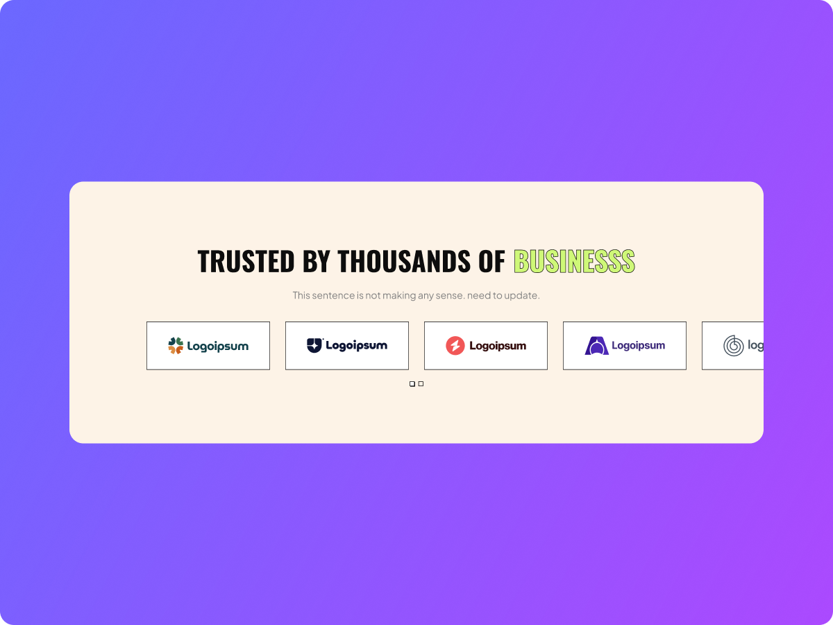 Business Client Logos with Carousel Slider