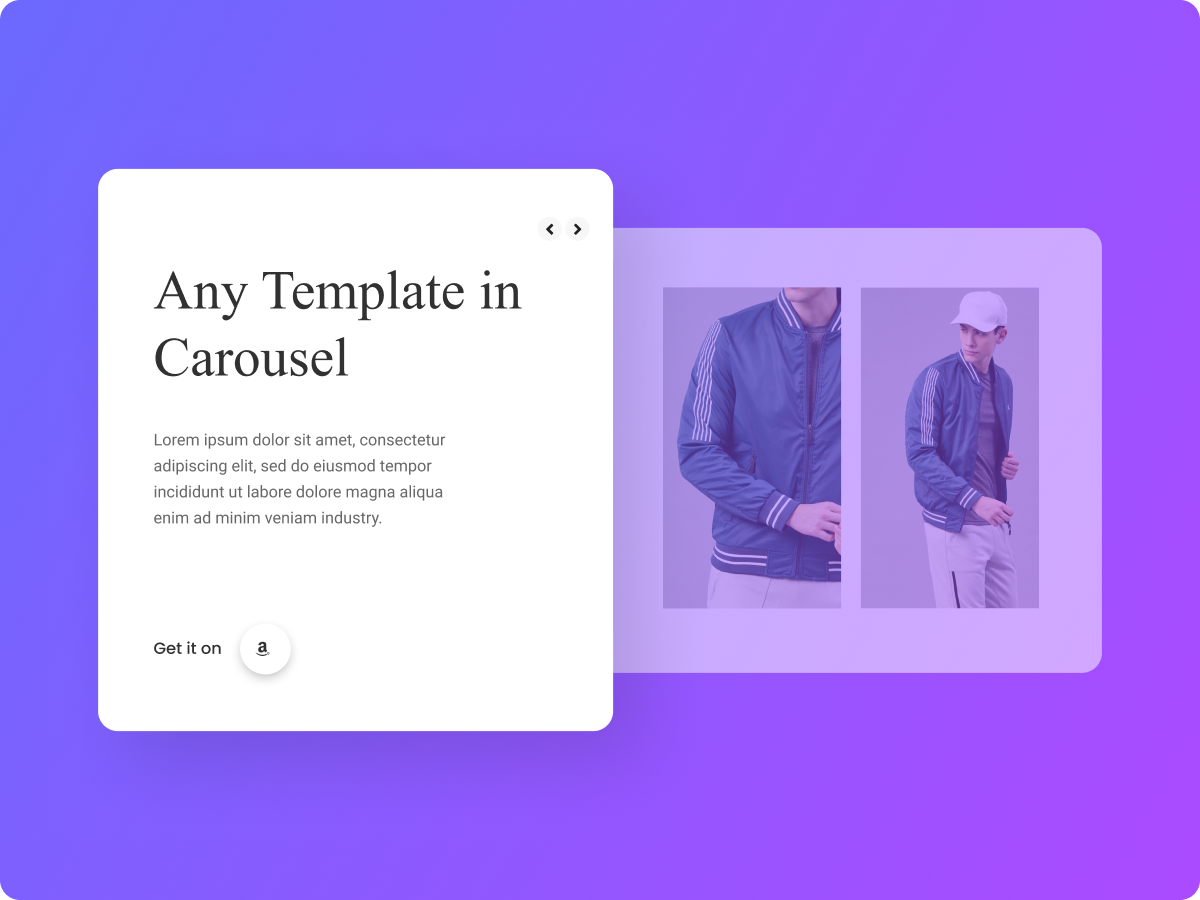 Horizontal Carousel Slider with Data Change | Template