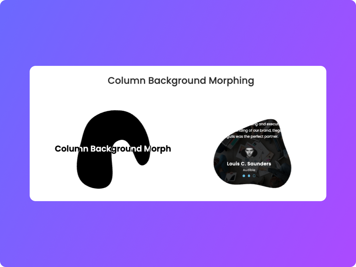 Column Background Morphing Section