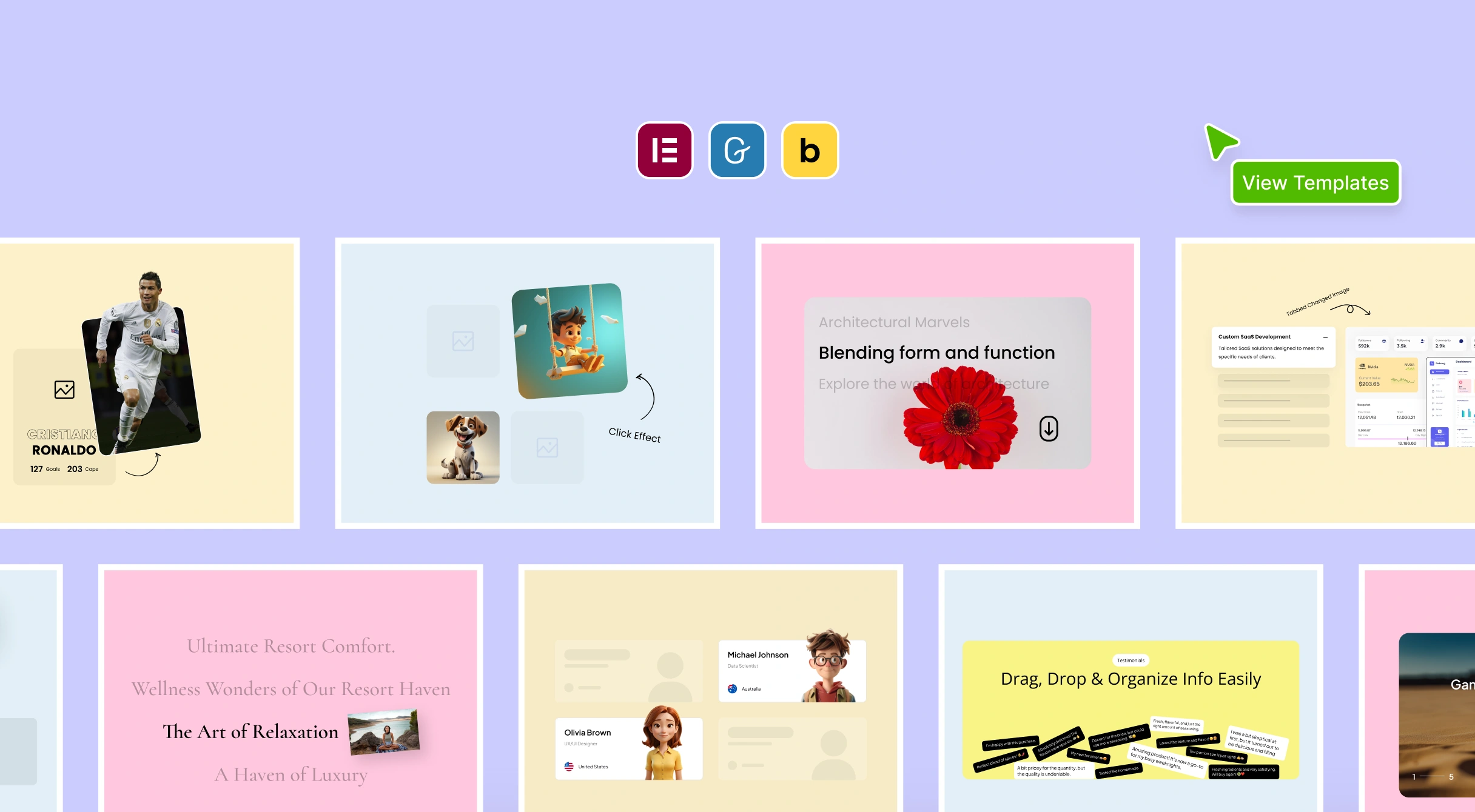 Pre-Designed Widgets
